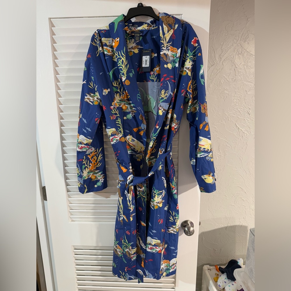 New Mens Polo Ralph Lauren Scuba Bear Robe MSRP $80
